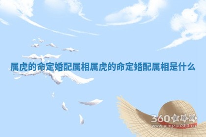 属虎的命定婚配属相_属虎的命定婚配属相是什么