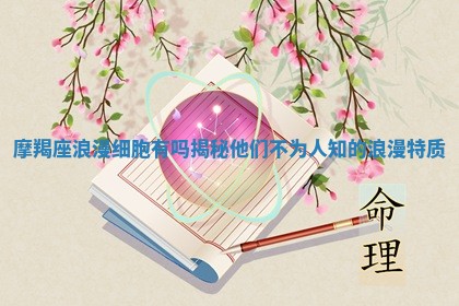 摩羯座浪漫细胞有吗揭秘他们不为人知的浪漫特质