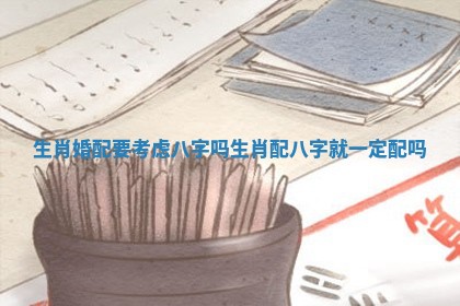 生肖婚配要考虑八字吗 生肖配八字就一定配吗
